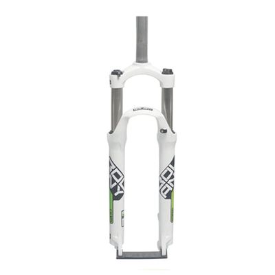 DHNCBGFZ 26/27.5/29 Bikes Front Fork Bikes Fork Aluminum Alloy Shock Front Suspension Fork Suspension Fork Steerer 100mm HL QR 9mm(White Green,26")