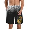 Faith Jesus Cross Sunflowers American Flag Men's Swim Trunks Swim Shorts Running Shorts Men's Beach Shorts Large view 1