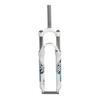DHNCBGFZ 26/27.5/29 Bikes Front Fork Bikes Fork Aluminum Alloy Shock Front Suspension Fork Suspension Fork Steerer 100mm HL QR 9mm(White Blue,26") view 1