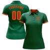 NineFit Basics Custom Darts Bowling Golf Polo Shirts for Men Women Youth, Green Orange Personalized Golf Shirts Printed Name Number Logo view 2