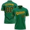 NineFit Basics Custom Darts Bowling Golf Polo Shirts for Men Women Youth, Green Black Yellow Personalized Golf Shirts Printed Name Number Logo view 1