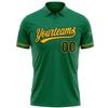 NineFit Basics Custom Darts Bowling Golf Polo Shirts for Men Women Youth, Green Black Yellow Personalized Golf Shirts Printed Name Number Logo view 2
