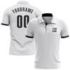 NineFit Basics Custom Polo Bowling Darts Golf Shirts for Men Women Youth, White Black Personalized Polo Shirts Printed Name Number Logo view 1