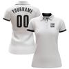 NineFit Basics Custom Polo Bowling Darts Golf Shirts for Men Women Youth, White Black Personalized Polo Shirts Printed Name Number Logo view 2