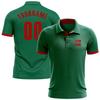 NineFit Basics Custom Darts Bowling Golf Polo Shirts for Men Women Youth, Green Red Personalized Golf Shirts Printed Name Number Logo view 1