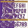 NineFit Basics Custom Darts Bowling Golf Polo Shirts for Men Women Youth, Purple Old Gold Personalized Golf Shirts Printed Name Number Logo view 4