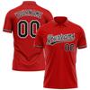 NineFit Basics Custom Darts Bowling Golf Polo Shirts for Men Women Youth, Red and Black White Personalized Golf Shirts Printed Name Number Logo view 1