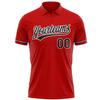 NineFit Basics Custom Darts Bowling Golf Polo Shirts for Men Women Youth, Red and Black White Personalized Golf Shirts Printed Name Number Logo view 2