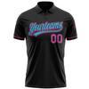 NineFit Basics Custom Darts Bowling Golf Polo Shirts for Men Women Youth, Black Pink Blue Personalized Golf Shirts Printed Name Number Logo view 2