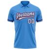 NineFit Basics Custom Darts Bowling Golf Polo Shirts for Men Women Youth, Blue Royal White Red Personalized Golf Shirts Printed Name Number Logo view 2