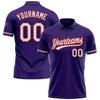 NineFit Basics Custom Darts Bowling Golf Polo Shirts for Men Women Youth, Purple White Red Personalized Golf Shirts Printed Name Number Logo view 1