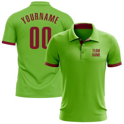 NineFit Basics Custom Darts Bowling Golf Polo Shirts for Men Women Youth, Neon Red Personalized Golf Shirts Printed Name Number Logo