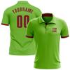 NineFit Basics Custom Darts Bowling Golf Polo Shirts for Men Women Youth, Neon Red Personalized Golf Shirts Printed Name Number Logo view 1