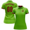 NineFit Basics Custom Darts Bowling Golf Polo Shirts for Men Women Youth, Neon Red Personalized Golf Shirts Printed Name Number Logo view 2