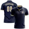 NineFit Basics Custom Darts Bowling Golf Polo Shirts for Men Women Youth, Navy Cream Personalized Golf Shirts Printed Name Number Logo view 1