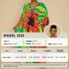 Bsubseach Women Floral Print Kaftan Dresses Plus Size Swimsuit Cover Up 2025 Summer Bathing Suit Caftan Loungewear Beach Dress Green Orange Flowers view 4