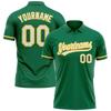 NineFit Basics Custom Darts Bowling Golf Polo Shirts for Men Women Youth, Green White Yellow Personalized Golf Shirts Printed Name Number Logo view 1