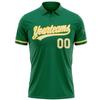 NineFit Basics Custom Darts Bowling Golf Polo Shirts for Men Women Youth, Green White Yellow Personalized Golf Shirts Printed Name Number Logo view 2