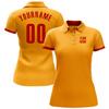 Custom Polo Bowling Darts Golf Shirts for Men Women Youth, Gold Red Personalized Polo Shirts Printed Name Number Logo view 2