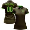NineFit Basics Custom Darts Bowling Golf Polo Shirts for Men Women Youth, Olive Neon Personalized Golf Shirts Printed Name Number Logo view 2