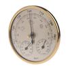 NPQPNAFC Outdoor Barometer, Thermometer, Hygrometer,Household Weather 3 in 1 Wall Mounted Weather Thermometer Barometer,Indoor and Outdoor Barometer, Gold view 3