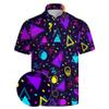 Xdceu Mens Golf Polo Shirts Retro 80s Print Mens Polo Shirts 90s Funny Polo Shirts Quick-Dry Moisture Wicking Golf Shirts view 1