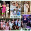 Tereshar Old Lady Costume Wig and Accessories 5pcs Set for Women Grey Curly Granny Wigs Heat Resistant Grandma Wigs for 100 Days of School Cosplay Party Halloween Or Fun view 2