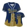 Custom Baseball Jersey for Women Fashion City Skyline Design Hip Hop Button Down Shirt Stitched/Printed Personalized Name & Number Fans Gift for Baseball Mom Women Girls S-4XL view 1