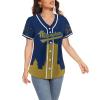 Custom Baseball Jersey for Women Fashion City Skyline Design Hip Hop Button Down Shirt Stitched/Printed Personalized Name & Number Fans Gift for Baseball Mom Women Girls S-4XL view 4
