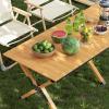 5-Pack Portable Camping Table Chairs, Folding Aluminum Roll-up Picnic Backpacking Table with Lightweight Lawn Chairs and Carrying Bag, Easy Carrying view 2