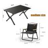 5-Pack Portable Camping Table Chairs, Folding Aluminum Roll-up Picnic Backpacking Table with Lightweight Lawn Chairs and Carrying Bag, Easy Carrying view 3
