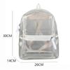 SXLINGDO See Through Stadium Backpack Mini, Light Flight Clear Backpack Heavy Duty Transparent Backpack for Work Travel (Green), 26*14*30cm view 2