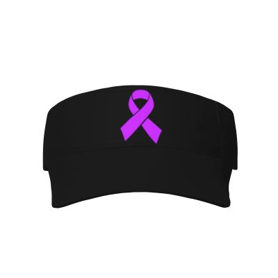 Purple Ribbon Neuropathy Awareness Visor Cap Sports Empty Top Hats Adjustable Sun Tennis Caps for Men Women93