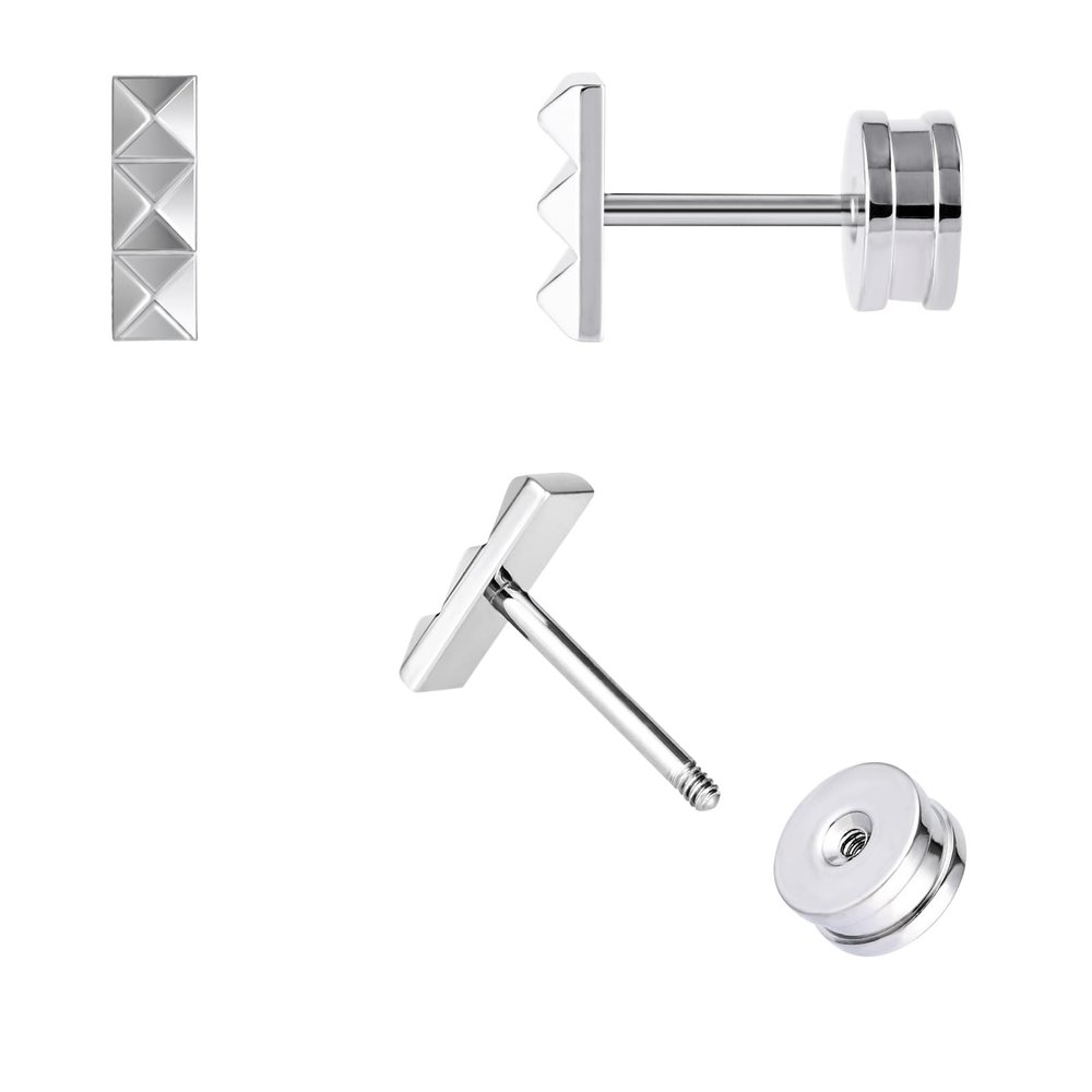 20G Titanium Flat Back Stud Earrings, Hypoallergenic for Women, Helix Tragus Conch Piercing Jewelry, Screw Back for Girls Toddlers, Cartilage Stud, Nap Earrings