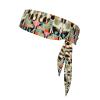 YYHWHJDE Sports Head Tie Made of Cotton Straps for Men & Women Moisture Wicking Athletic for Running, Gym, Working Out Mid-Century Modern Art Cat Printing, Black view 1
