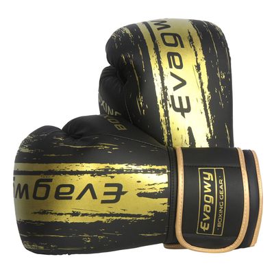 EVAGWY Boxing Gloves for Men and WomenPro Training SparringSuitable for Boxing Kickboxing MMA FightingAdult Heavy Punching Bag GlovesWorkout Gloves for BoxingMuay Thai (Golden, 10OZ)
