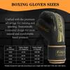 EVAGWY Boxing Gloves for Men and WomenPro Training SparringSuitable for Boxing Kickboxing MMA FightingAdult Heavy Punching Bag GlovesWorkout Gloves for BoxingMuay Thai (Golden, 10OZ) view 4