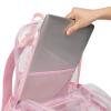 Esfoxes Clear School Backpack for Girls Women, Kids Teens Heavy Duty See Through College Bookbag Transparent School Bag (Light Pink) view 3