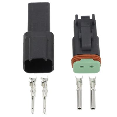 DWFSKZKV Black 10 Sets 2 Pin DJ3021Y-1.6-11/21 DT Connectors DT04-2P/DT06-2S Automobile Waterproof Wire Electrical Connector Plug