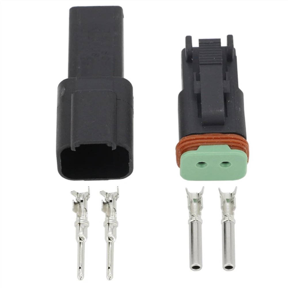 DWFSKZKV Black 10 Sets 2 Pin DJ3021Y-1.6-11/21 DT Connectors DT04-2P/DT06-2S Automobile Waterproof Wire Electrical Connector Plug