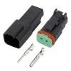 DWFSKZKV Black 10 Sets 2 Pin DJ3021Y-1.6-11/21 DT Connectors DT04-2P/DT06-2S Automobile Waterproof Wire Electrical Connector Plug view 3