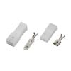 10 Sets 1 Pin 6.3 Series Automotive Connector White Plastic Vehicle Connector Rectangular with Terminal DJ7018-6.3-11/21 1P view 2