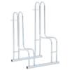 vidaXL Silver Bicycle Stand-Galvanized Steel Freestanding 2-Bike Rack-17.1x15.7x28.7 Inch, for Indoor/Outdoor use view 1