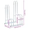 vidaXL Silver Bicycle Stand-Galvanized Steel Freestanding 2-Bike Rack-17.1x15.7x28.7 Inch, for Indoor/Outdoor use view 2