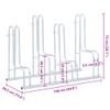 vidaXL Silver Freestanding Bicycle Stand for 4 Bikes - Galvanized Steel Bike Rack for Indoor/Outdoor Use, Space-Saving Design with Secure Mounting view 2