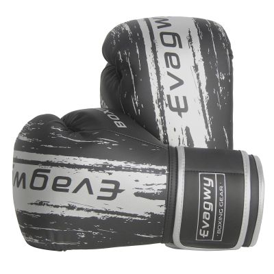 EVAGWY Boxing Gloves for Men and WomenPro Training SparringSuitable for Boxing Kickboxing MMA FightingAdult Heavy Punching Bag GlovesWorkout Gloves for BoxingMuay Thai (Silvery, 14OZ)