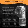 EVAGWY Boxing Gloves for Men and WomenPro Training SparringSuitable for Boxing Kickboxing MMA FightingAdult Heavy Punching Bag GlovesWorkout Gloves for BoxingMuay Thai (Silvery, 14OZ) view 3