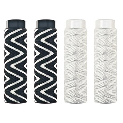 Zelerdo 4 Pack Aluminum Alloy Bike Pegs Foot Pedals Backseats Stands Fit 3/8 inch Axles (Black and Silver, 100x28 mm)