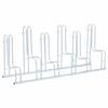 vidaXL Galvanized Steel Bicycle Stand - Floor Bike Rack, Freestanding, Space-Saving, 6-Bike Capacity, Includes Mounting Accessories, Indoor/Outdoor Use, Silver, 64.6"x16.1"x16.5" view 1
