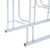 vidaXL Galvanized Steel Bicycle Stand - Floor Bike Rack, Freestanding, Space-Saving, 6-Bike Capacity, Includes Mounting Accessories, Indoor/Outdoor Use, Silver, 64.6"x16.1"x16.5" view 3